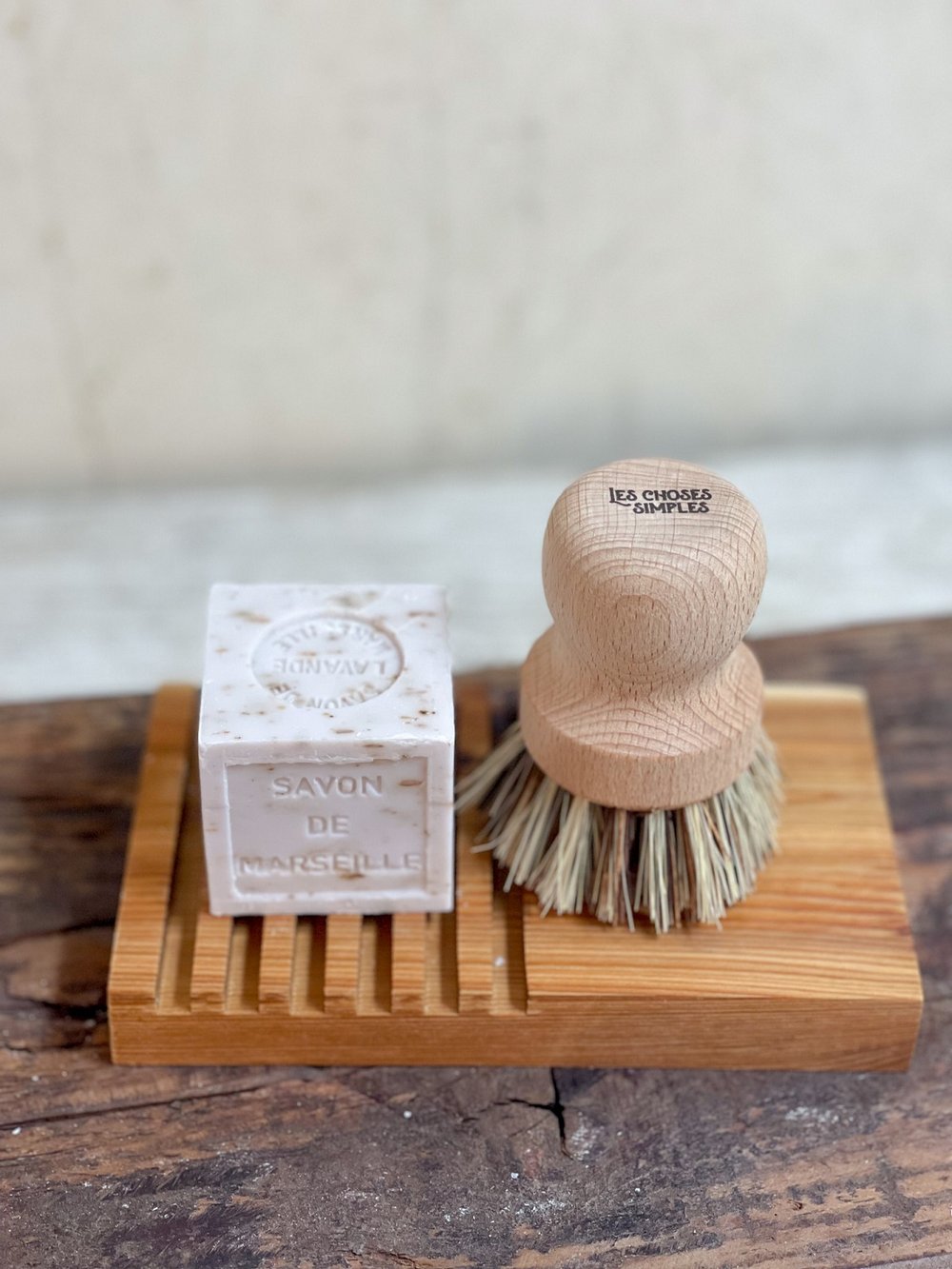 Beechwood Kitchen Pot Brush | Natural Bristle Pot Washing Brush