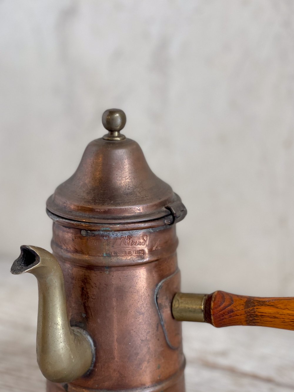 Copper Tea Kettle Gooseneck Spout  Tin-Lined Copper Teapot Hinged Handle