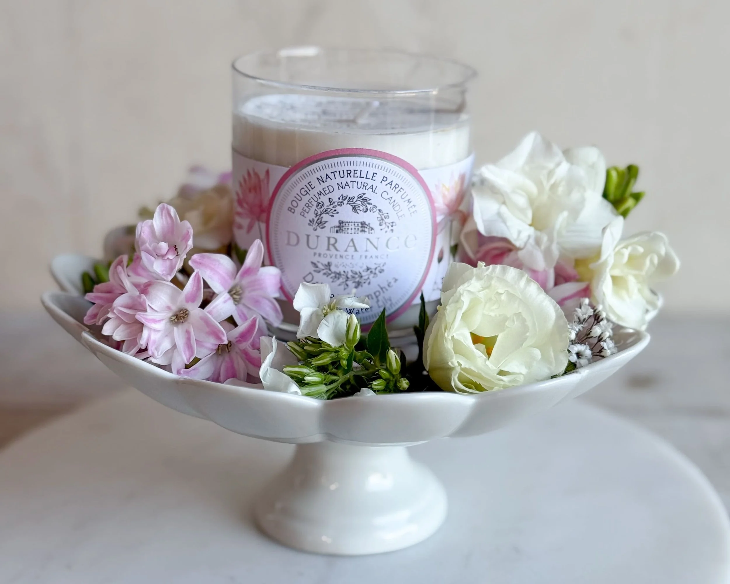 french candle water lily scented candle