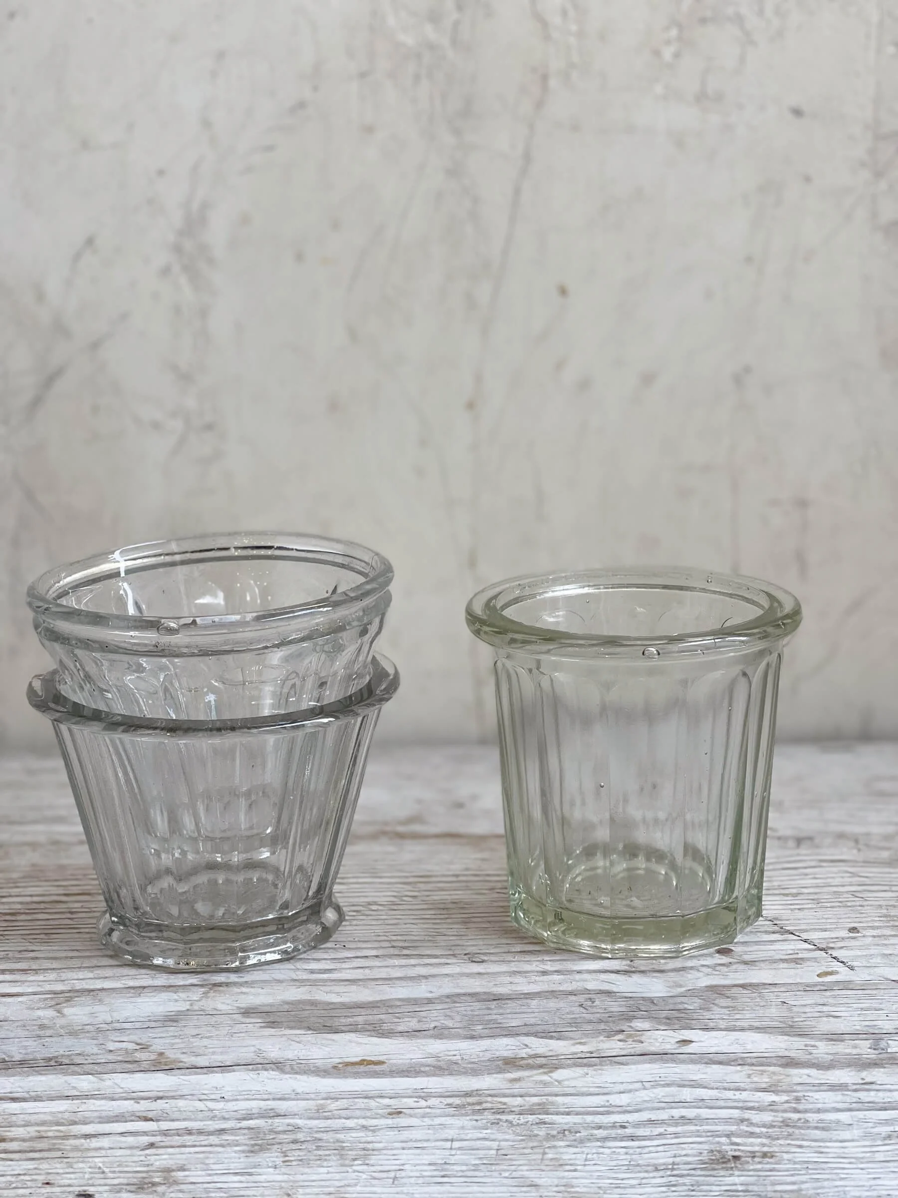 Vintage French Glass Confiture Jam Jars