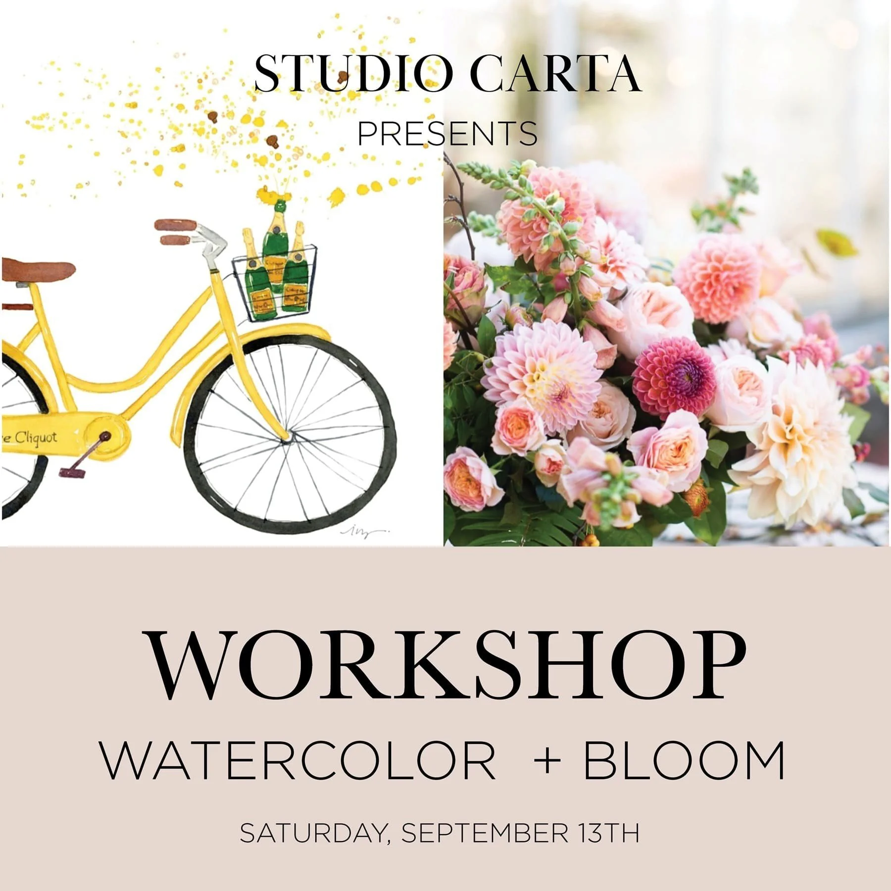 Workshop: Watercolor + Bloom at Studio Carta
