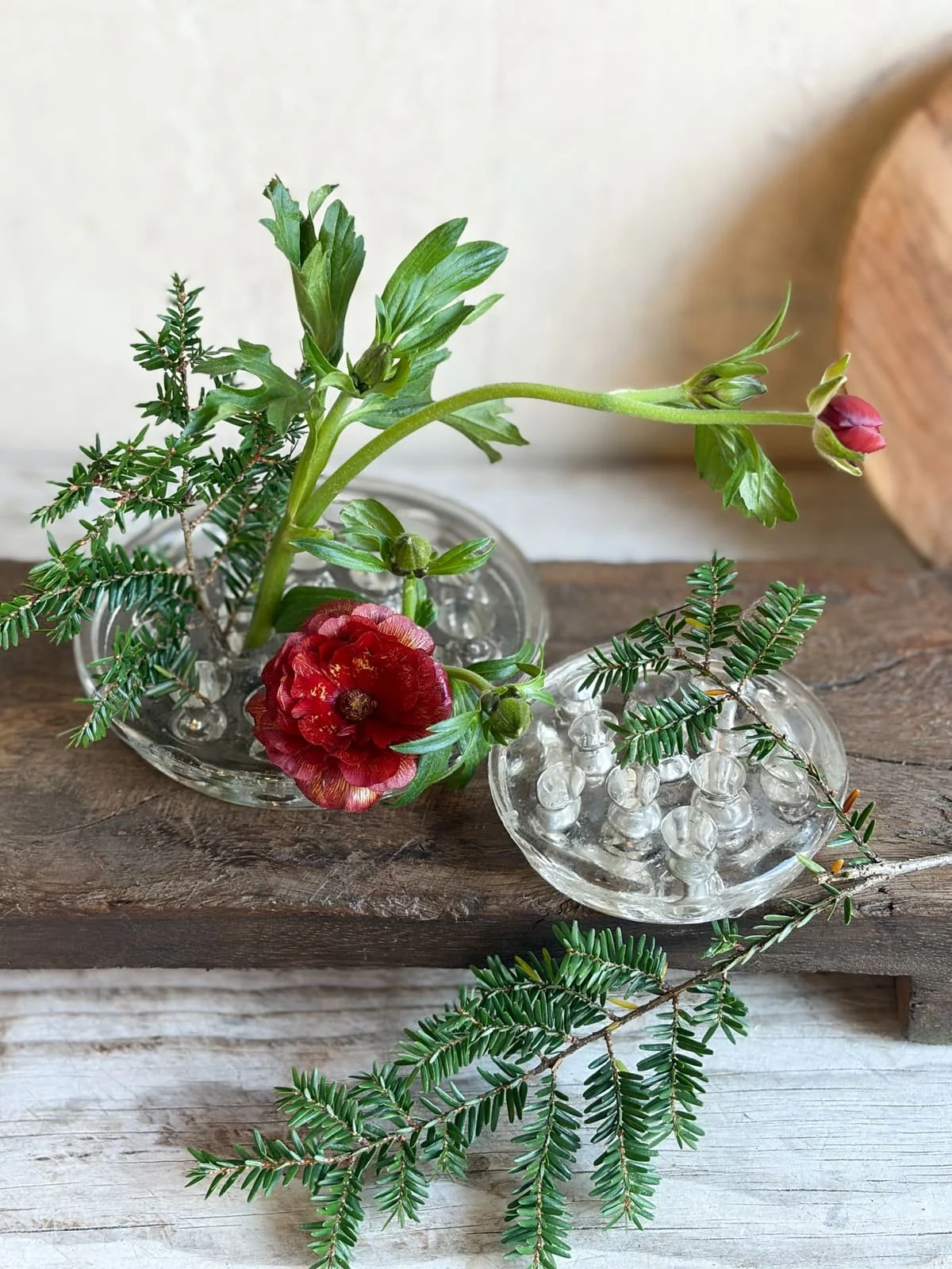 Vintage French Pique Fleur Glass Floral Arranging Frogs