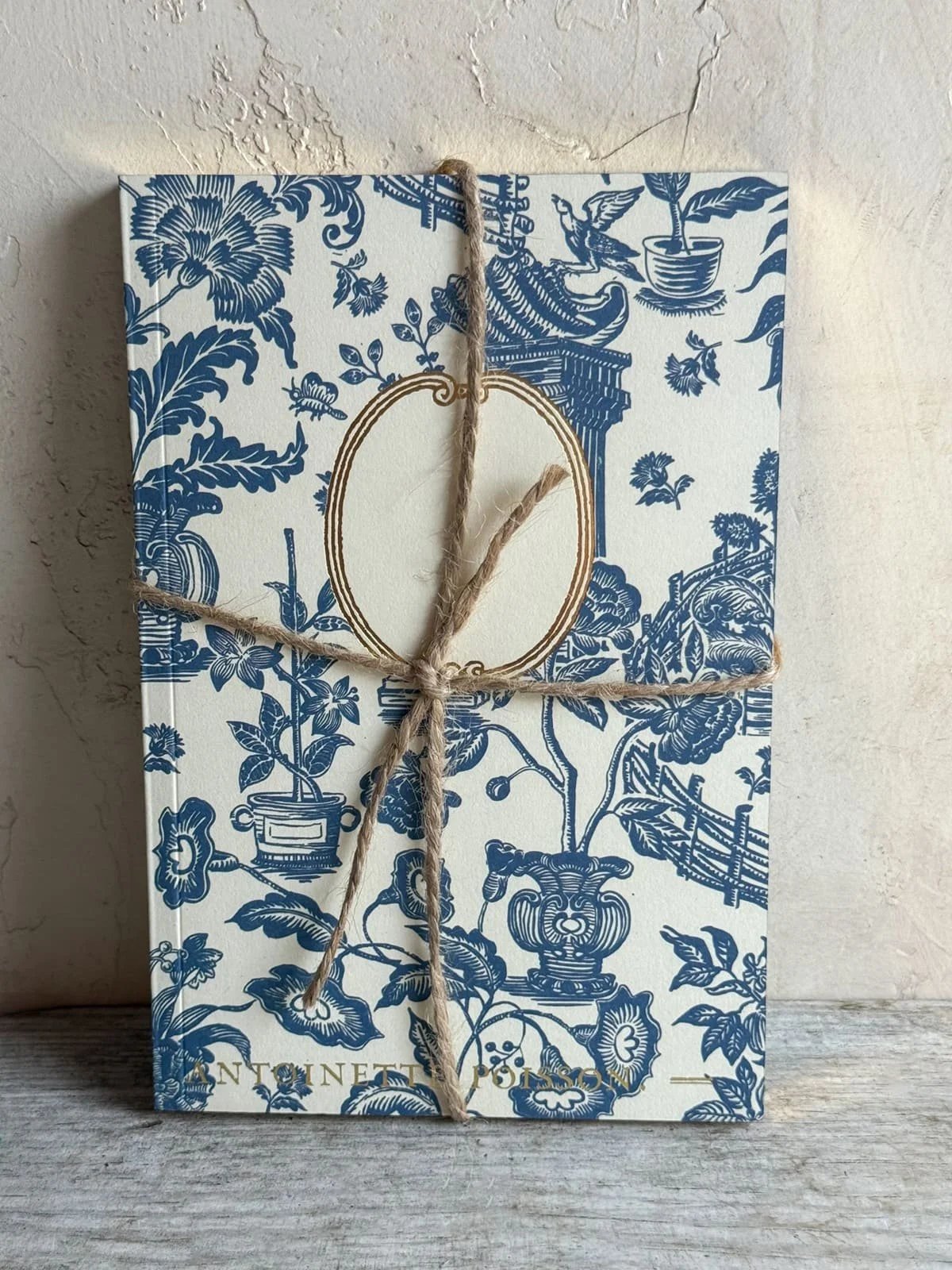 Antoinette Poisson French Domino Paper Notebook - 39C Jardin Indigo