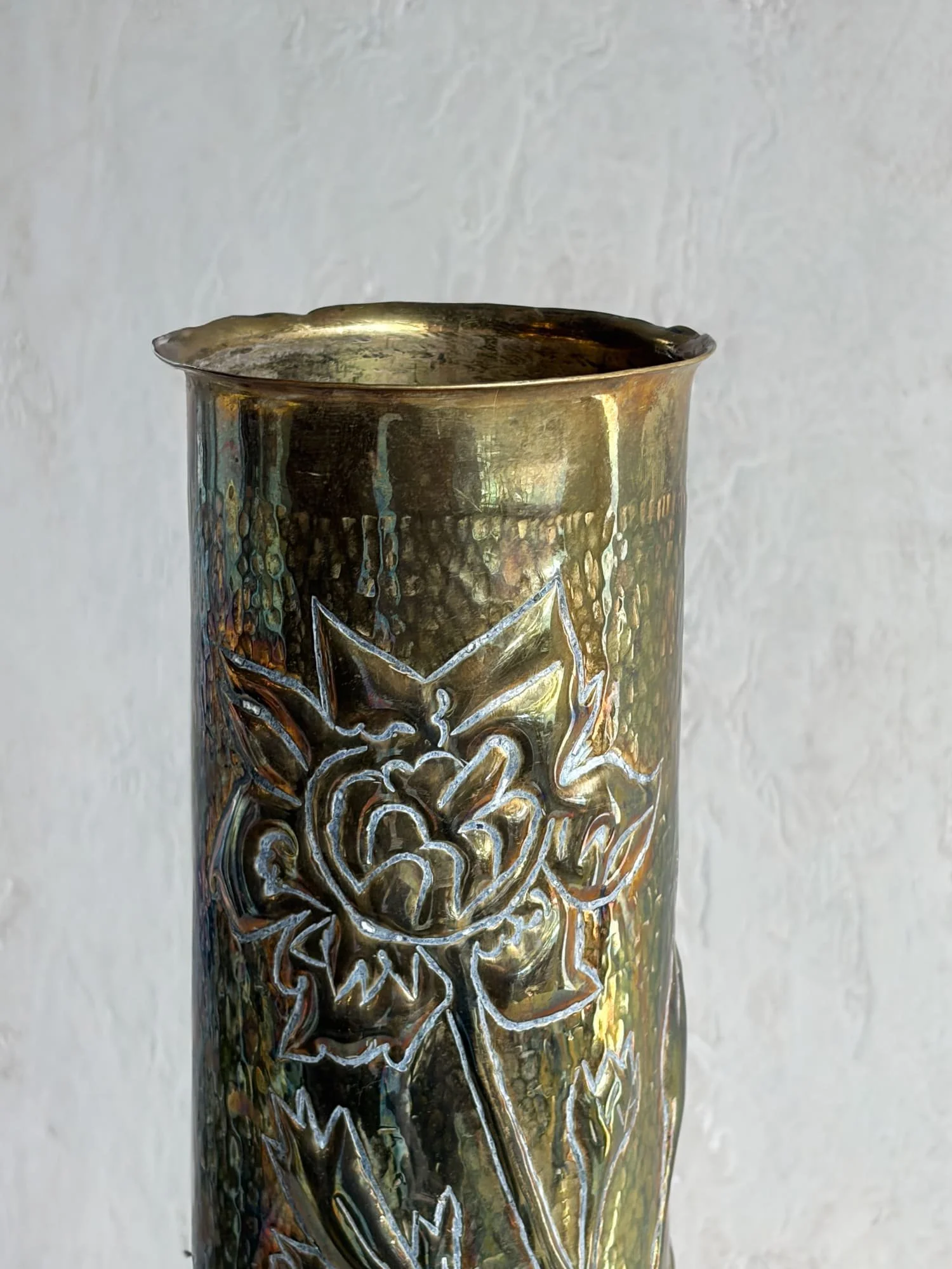 antique-brass-trench-art-vase-etched-florals (4).jpg
