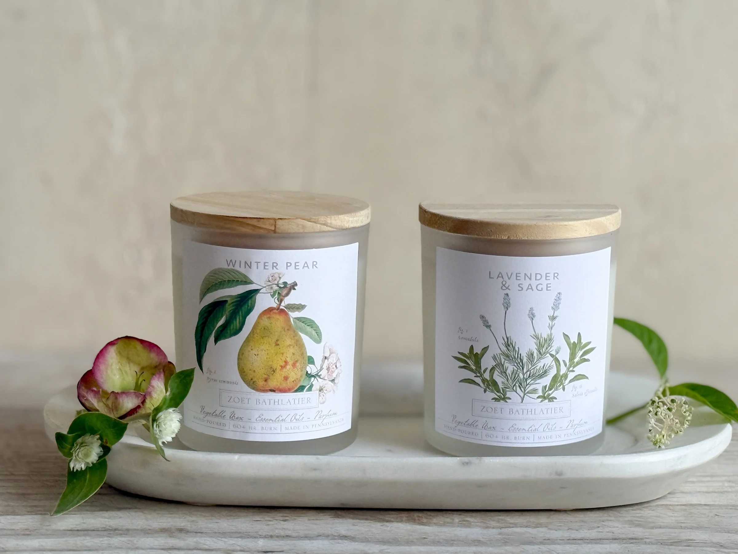 scented candle jars pear sage fragrance