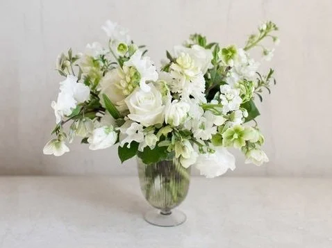 white fresh floral arrangement