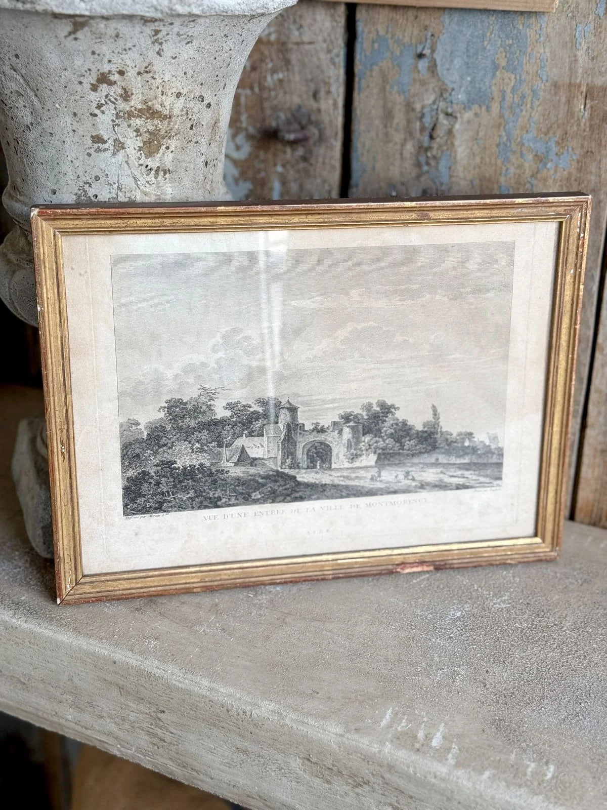 Vintage  Art - French Lithograph Illustrations - Paris City Scenes - Hand Colored, Framed