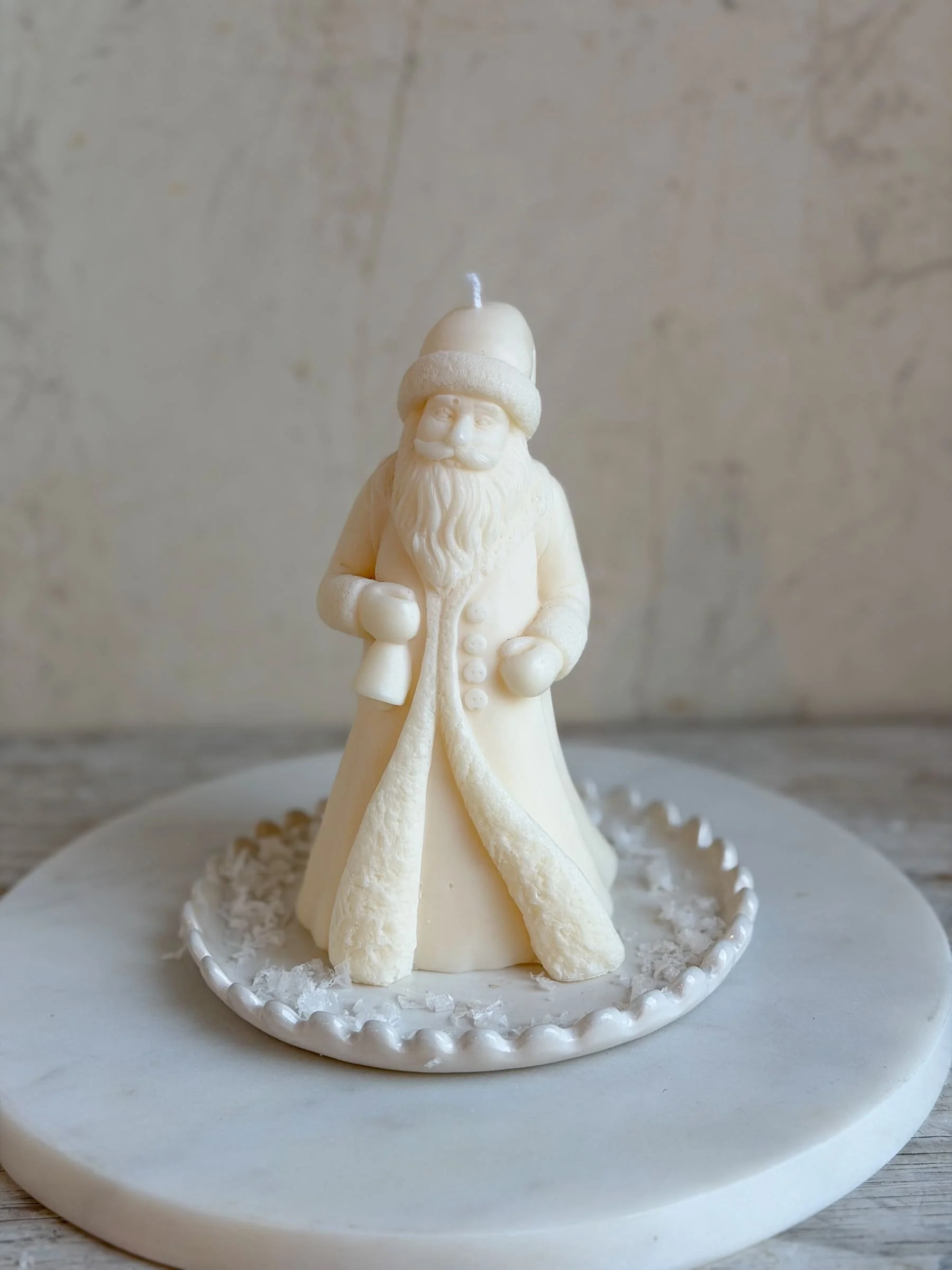 Handmade Santa Candles