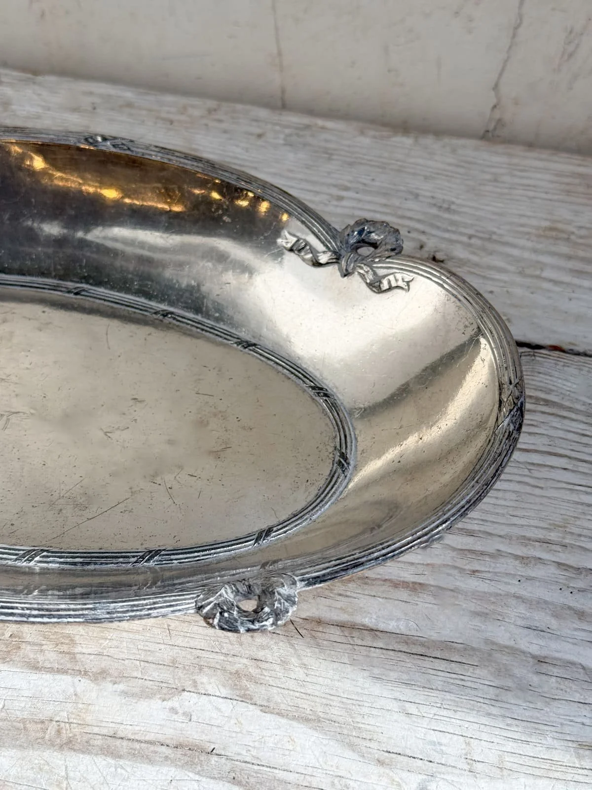 French Antique Christofle Gallia Silver-Plated Bread Basket Tray - Louis XVI Style