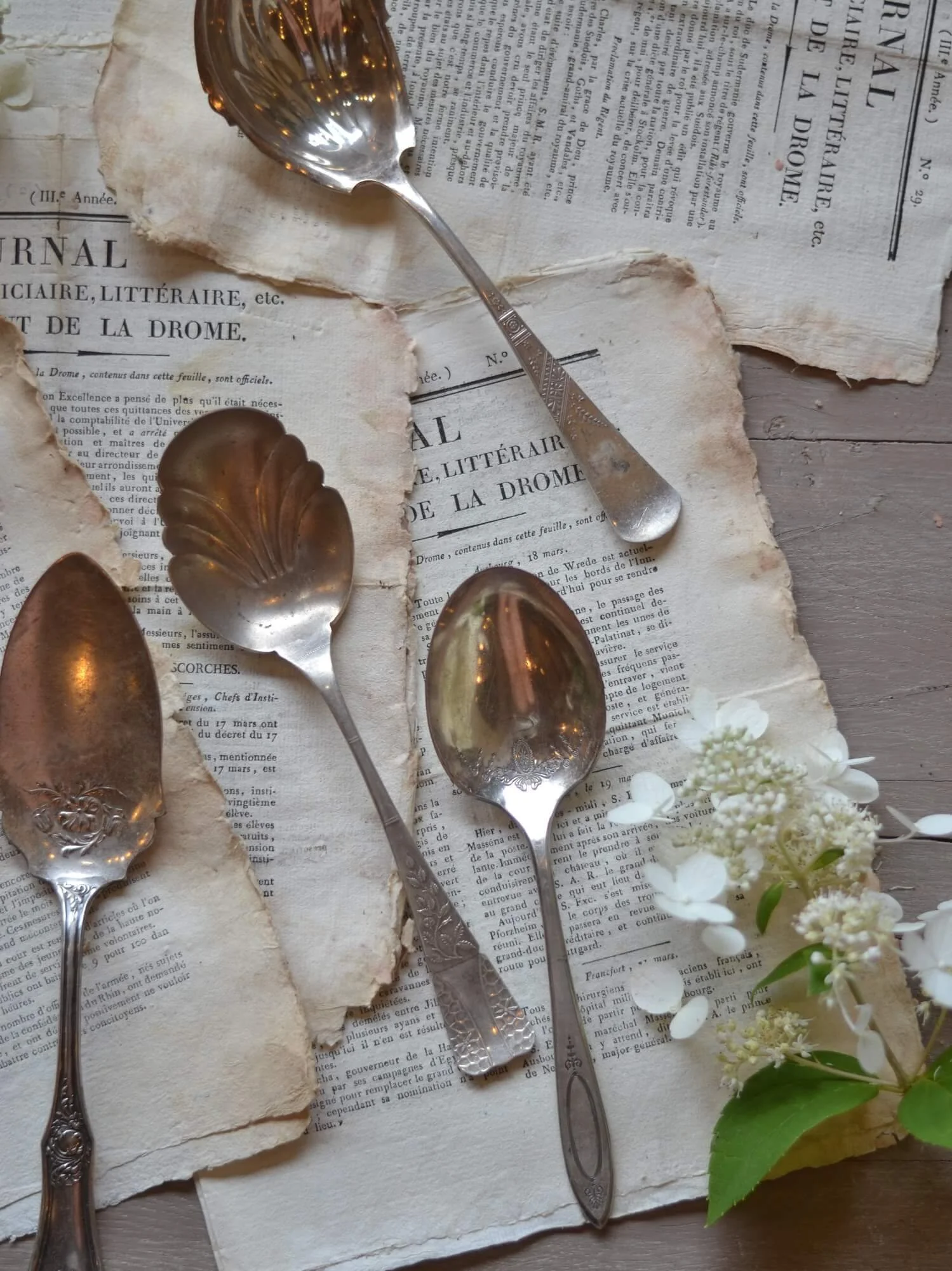 French Antique Pierced Silver Jam Serving Spoon - Armand Frenais