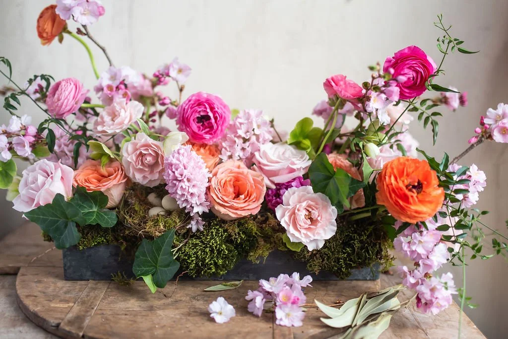 easter flower arrangement floral centerpiece