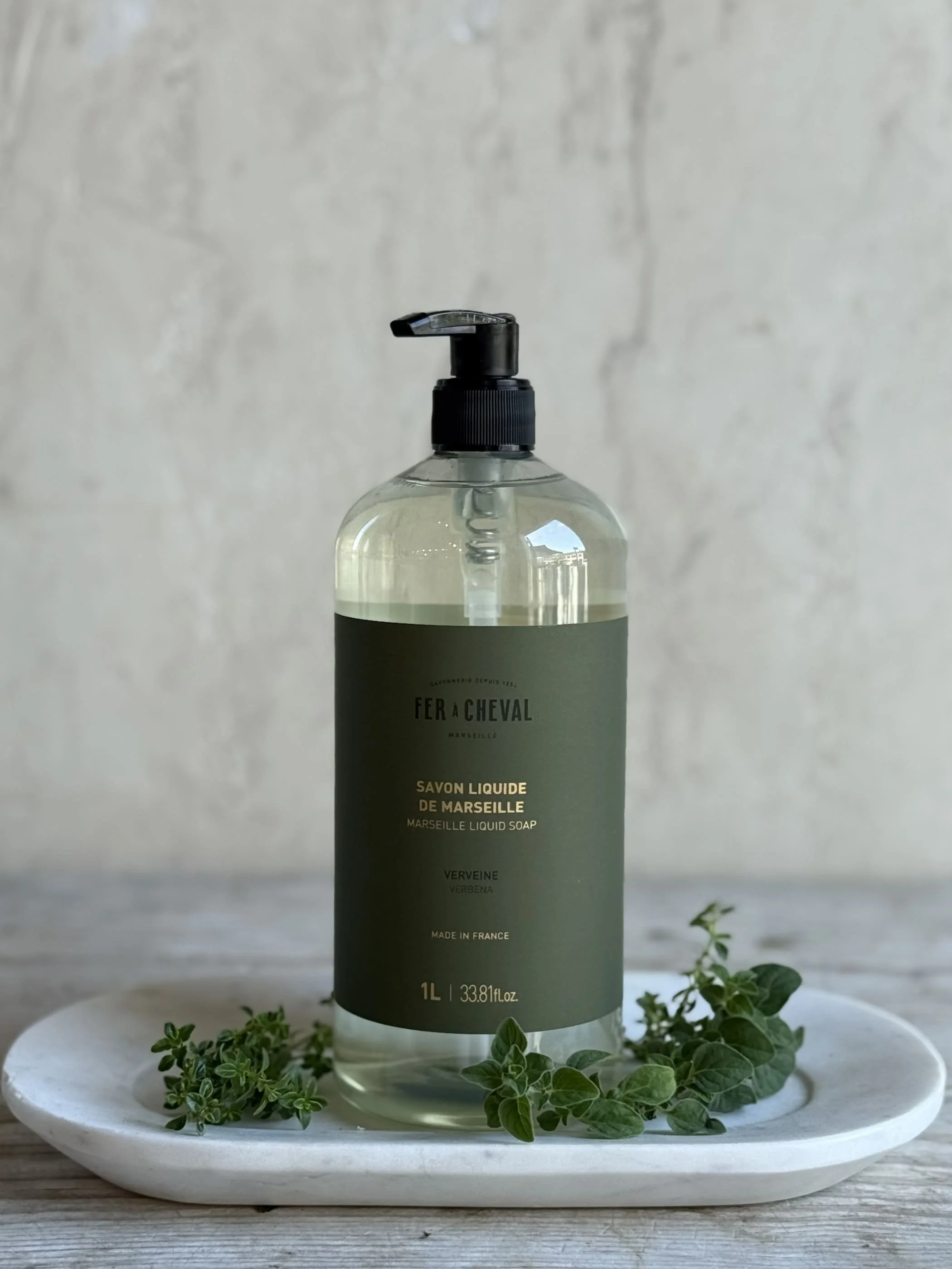 Marseille Liquid Soap with Olive Oil - Verbena Scent | Fer à Cheval Savon