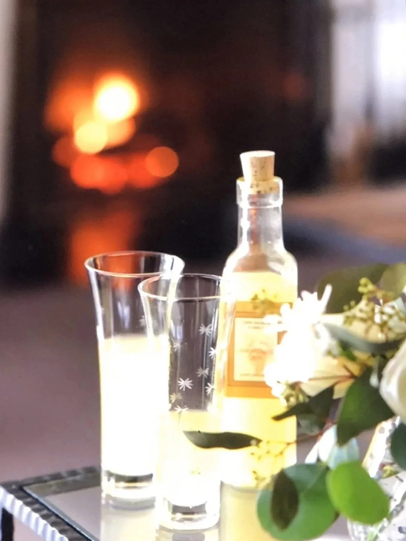 holiday party cocktail beverages limoncello bottles