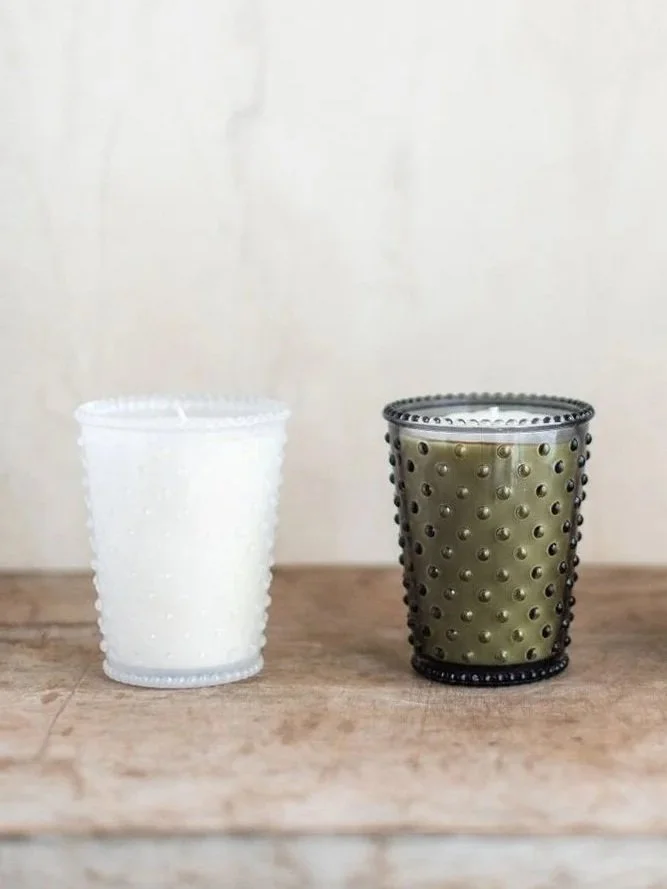 Mini Hobnail Glass Scented Candles