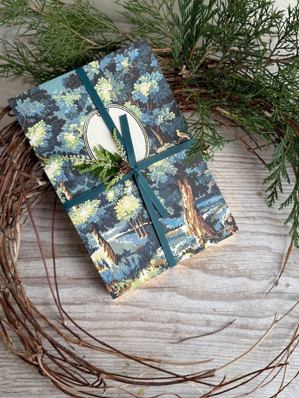 Antoinette Poisson French Domino Paper Notebook - Joli Bois - Pretty Wood