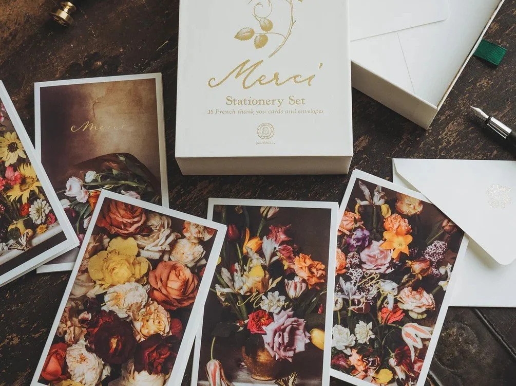 jamie beck merci thank you note cards