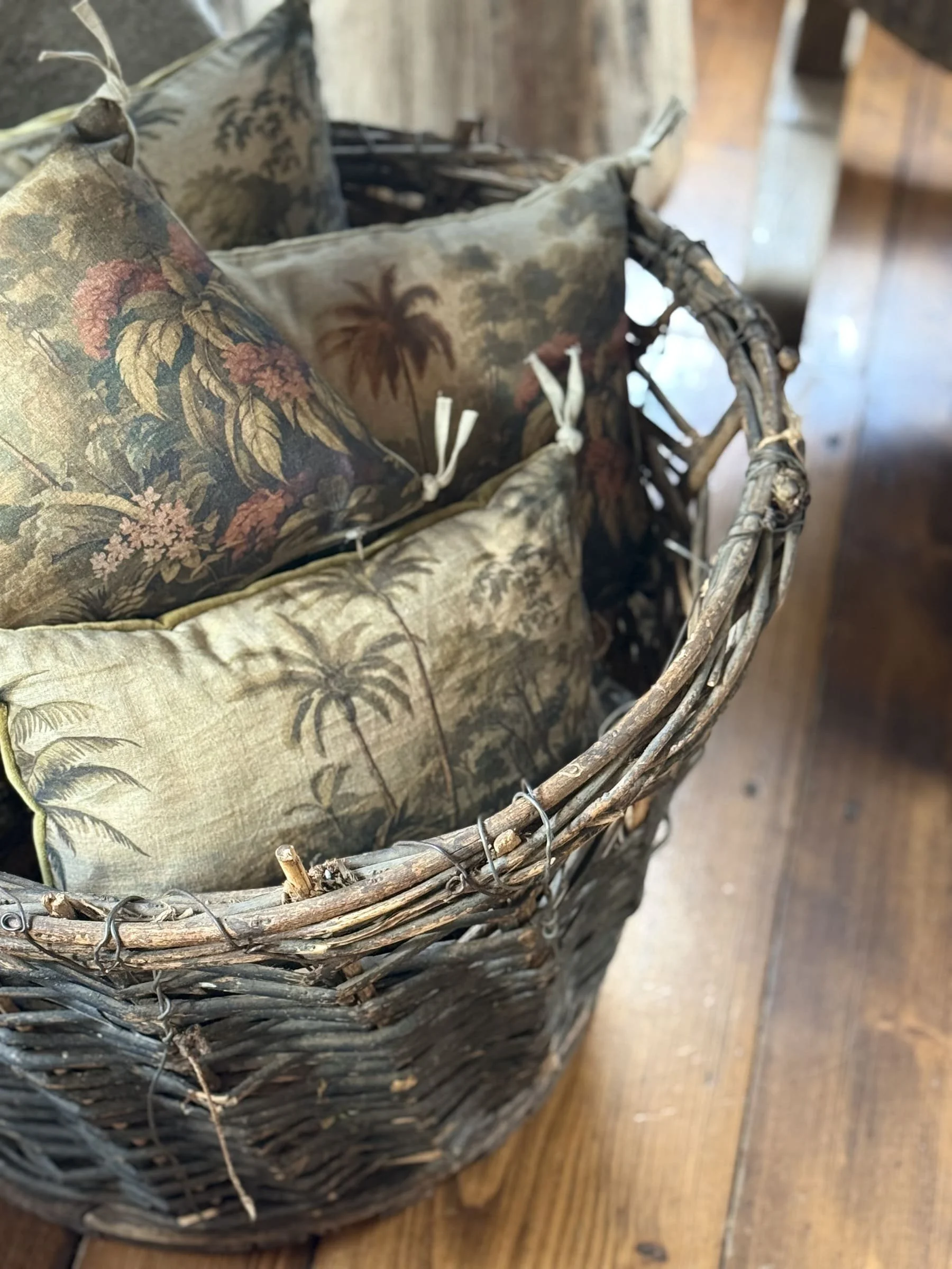 french linen pillows landscape prints