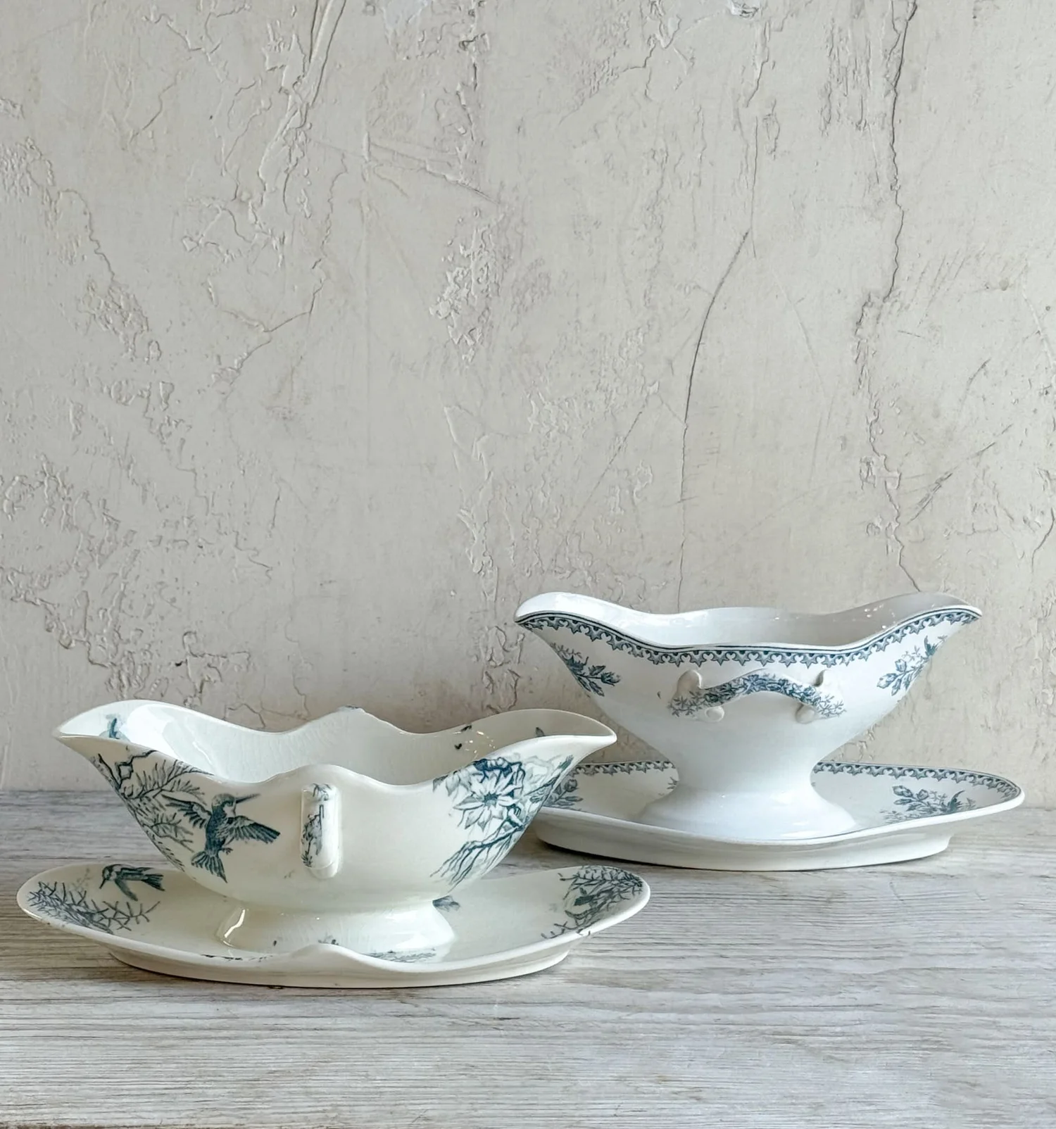 Antique French Terre de Fer Saucière Sauce Boat / Gravy Boat