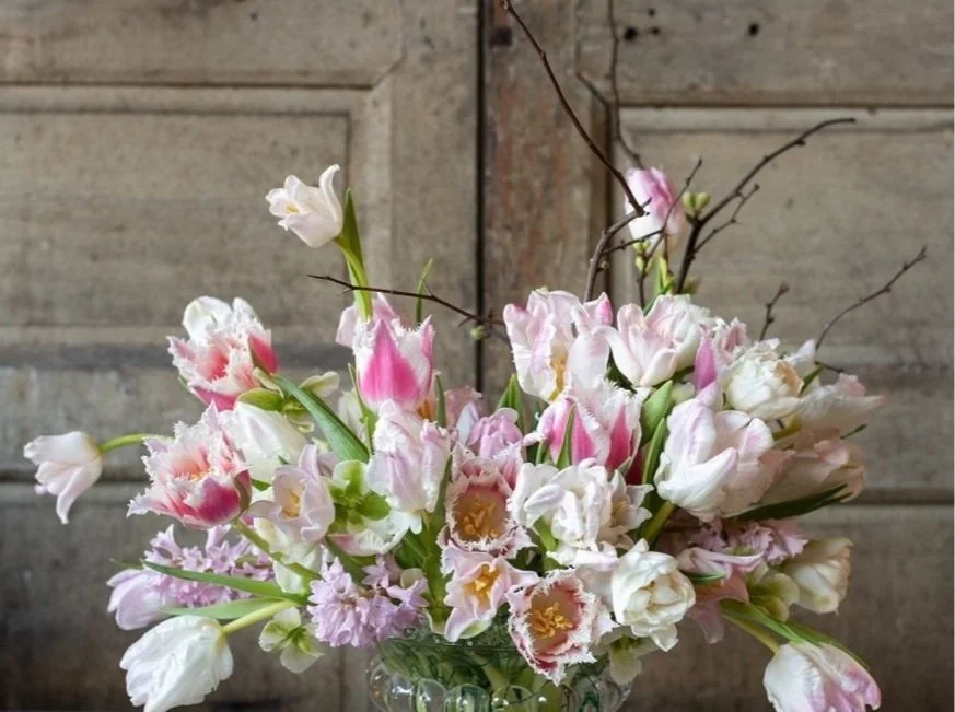 pink tulips floral arrangement pink tulip flowers subscription