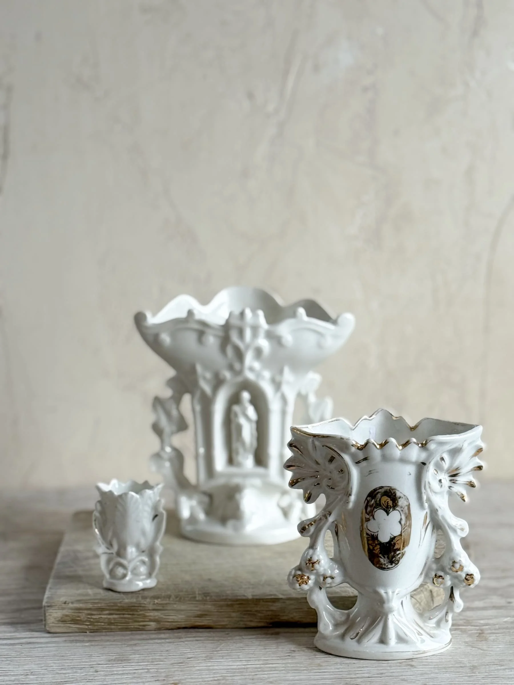 Antique Vieux Paris Porcelain de Paris Bridal Wedding Marriage Vase