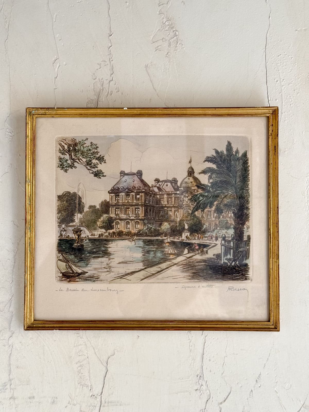 Framed Artist Illustration | Luxembourg Gardens, Paris, France