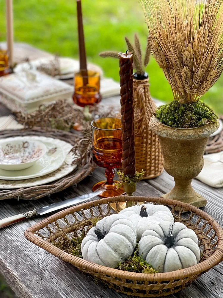 Styling a Fall Tablescape with Vintage Tableware