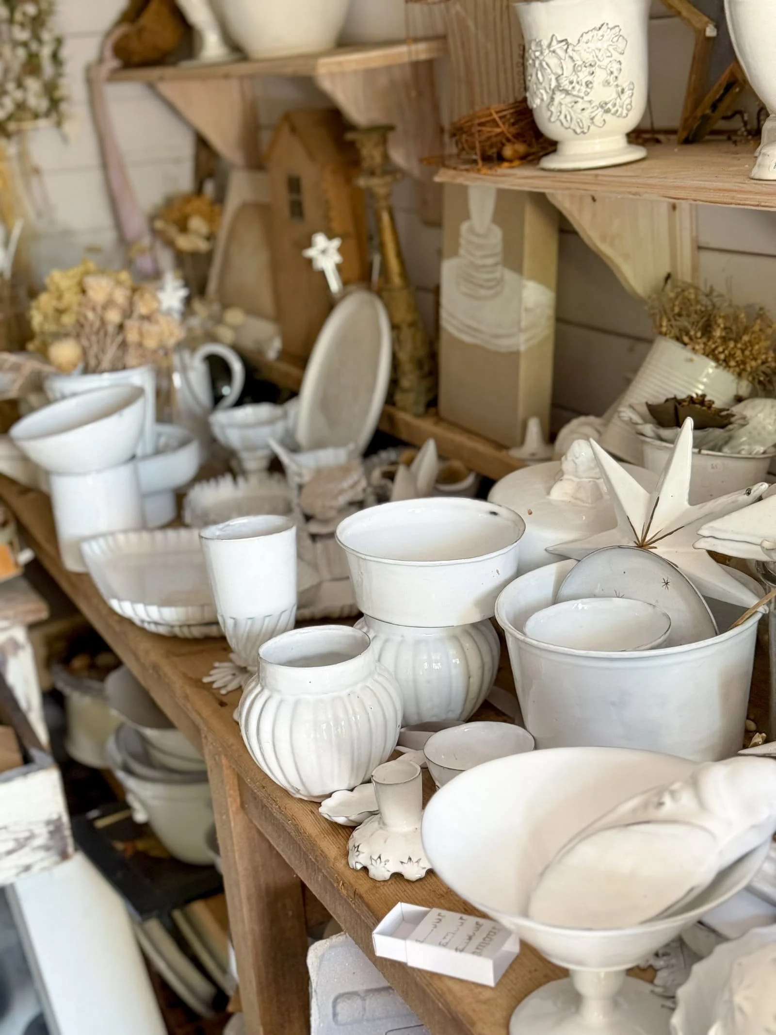 provence handmade ceramics reves d'argile white majolica glazed pottery from france