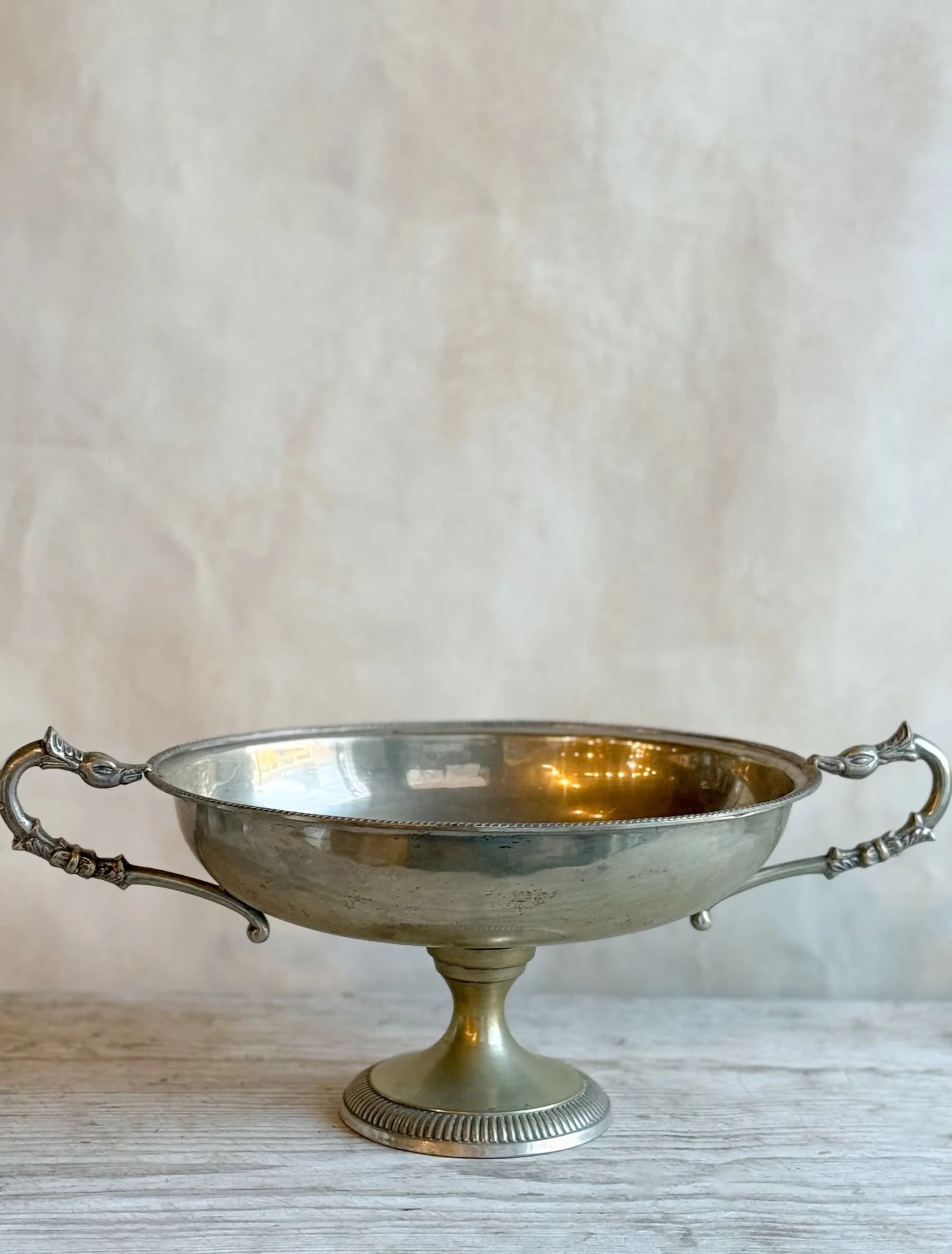Vintage Silverplated Footed Urn Vase