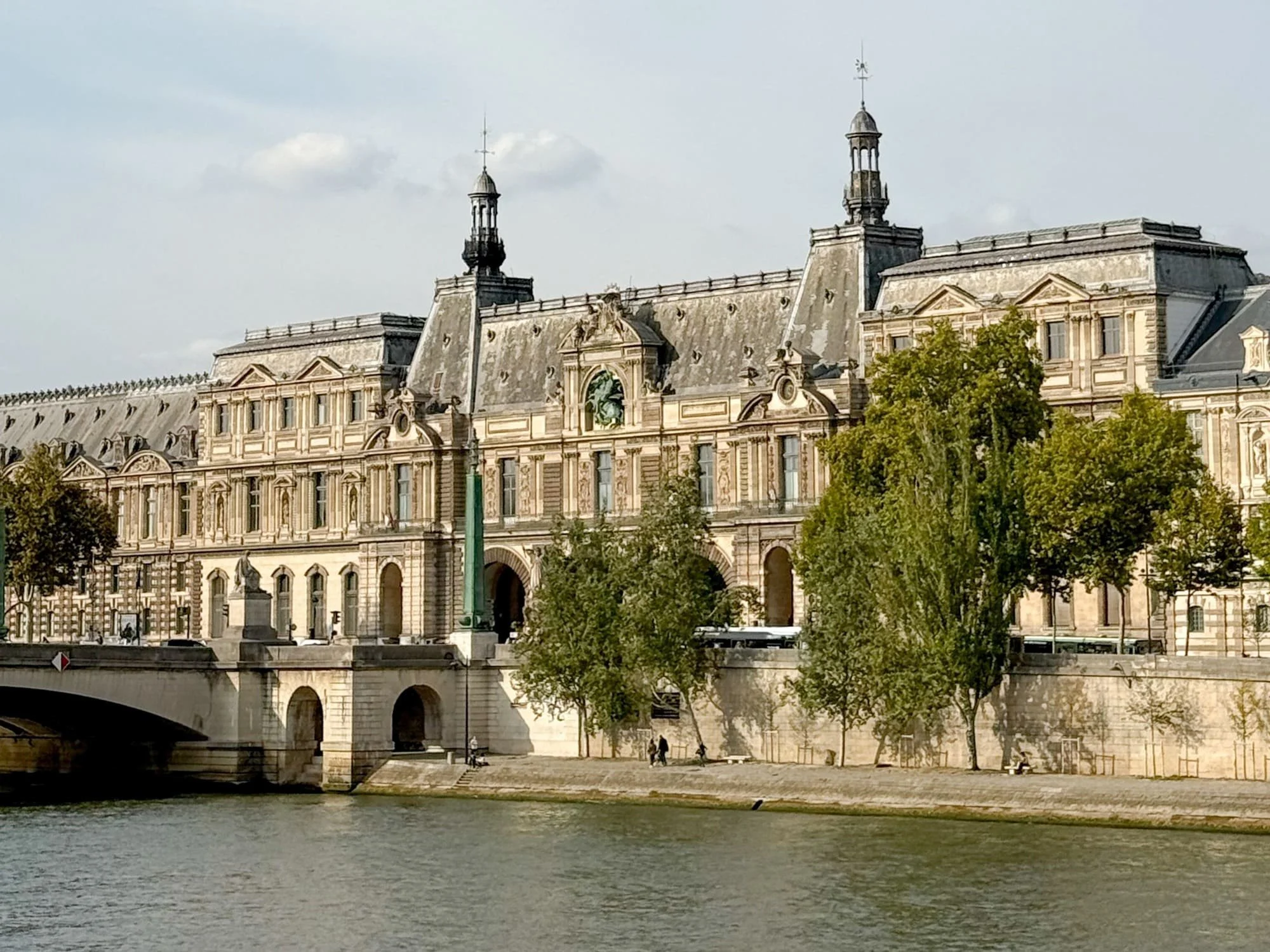 paris building seine river scenery