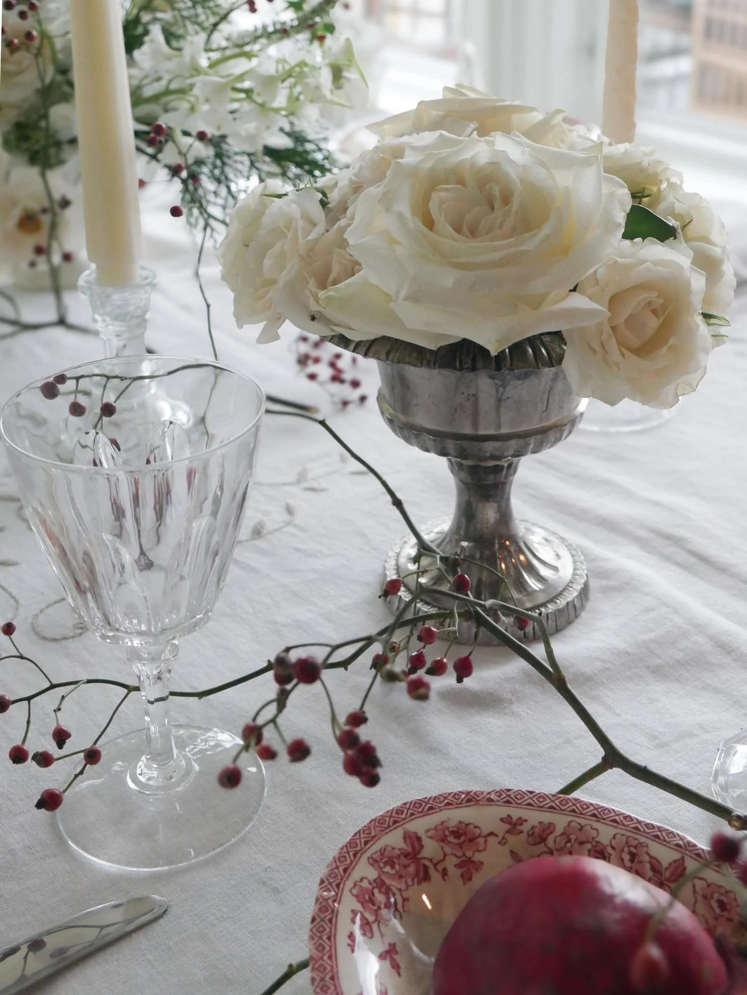 Vintage Cast Iron Footed Urn Silvered Finish Cache Pot Vase