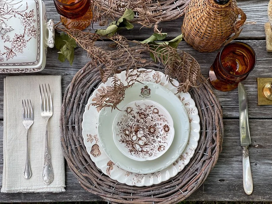 Styling a Fall Tablescape with Vintage Tableware