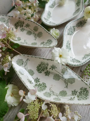 Antique French Ravier Dishes | Sarreguemines Gien Terre de Fer