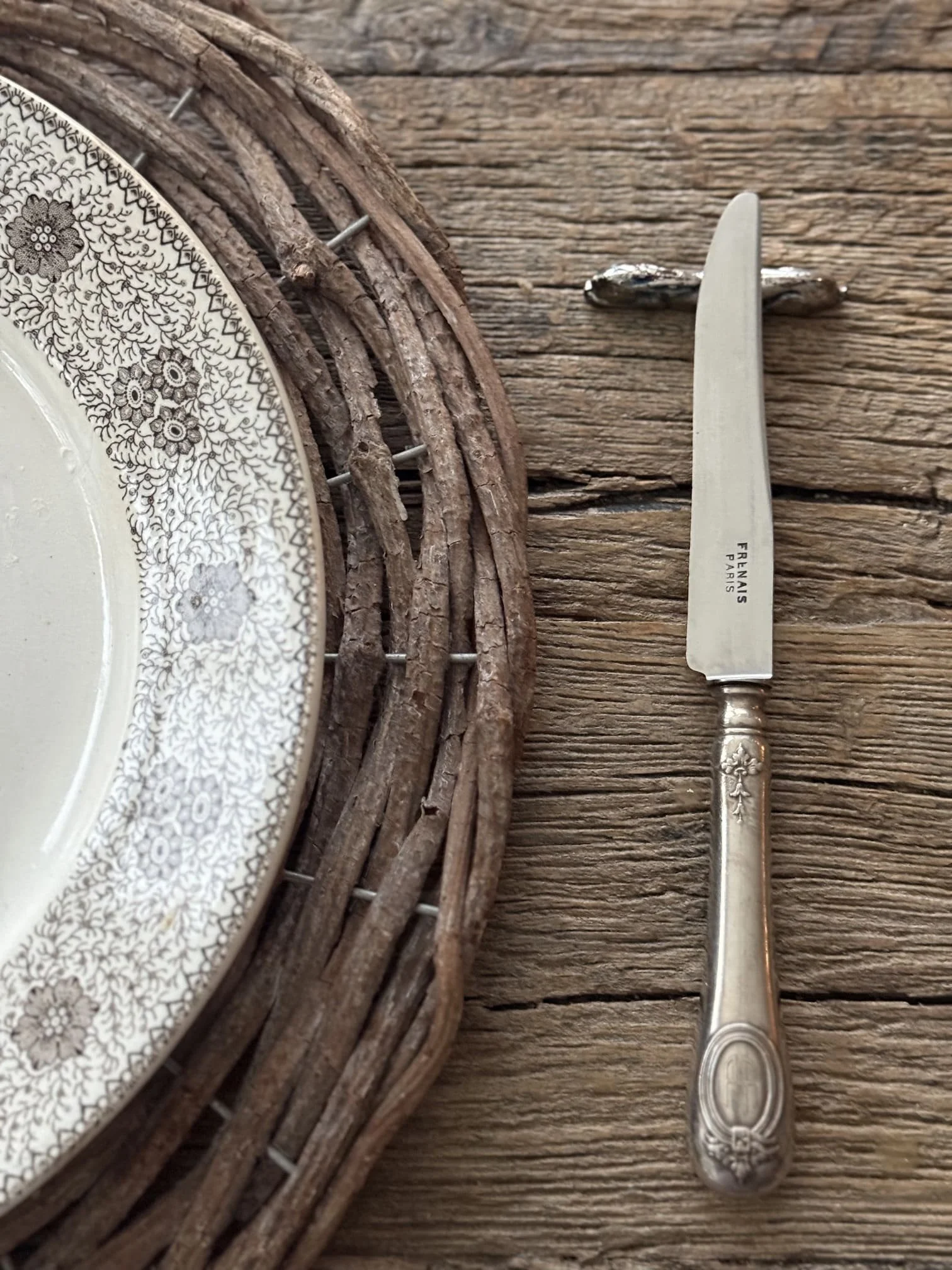 Antique French Silverplate Knife Set of 8 | Armand Frenais Paris France Knives