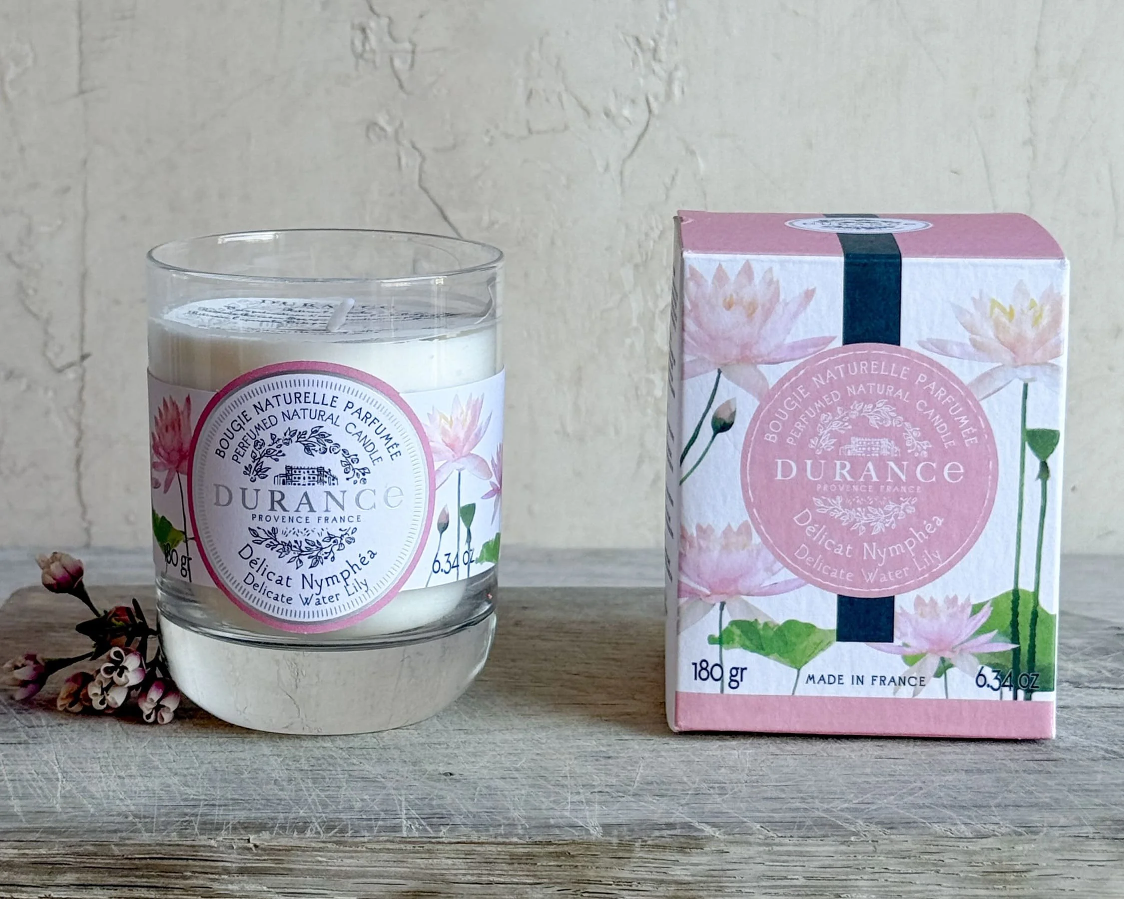 french water lily scented candle