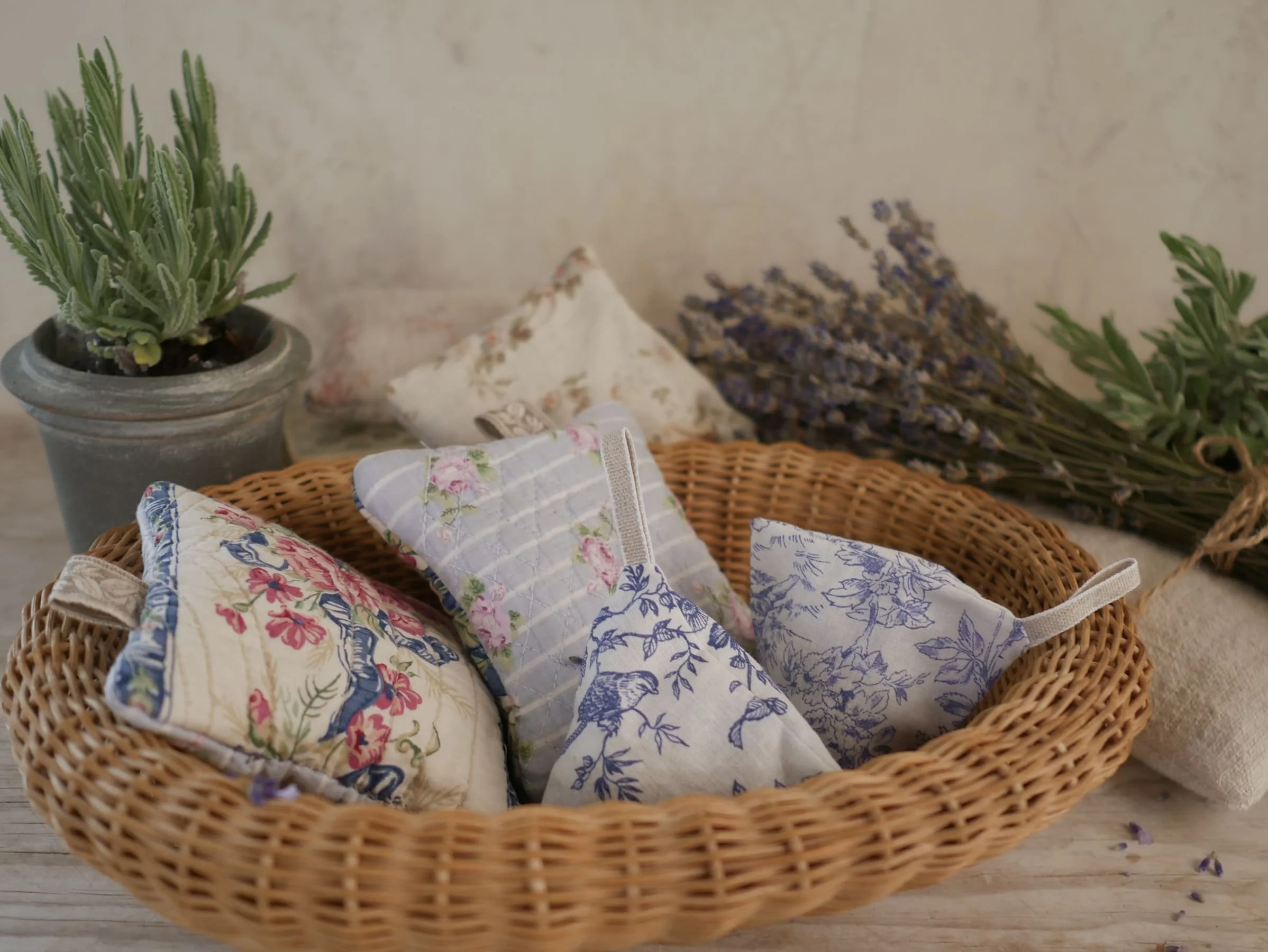 french lavender sachet pillows scented sachets quitlted fabric