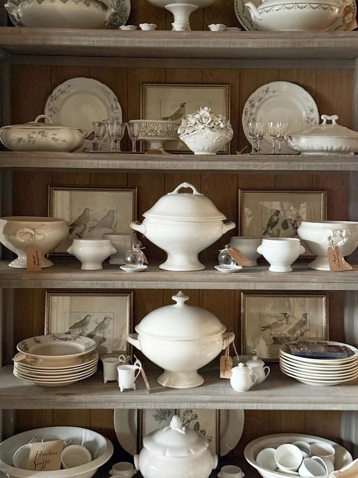 white ironstone tureens