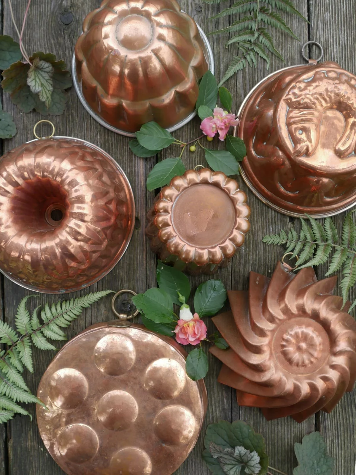 Vintage French Jelly Molds | Tin-Lined Copper Kitchen Moulds
