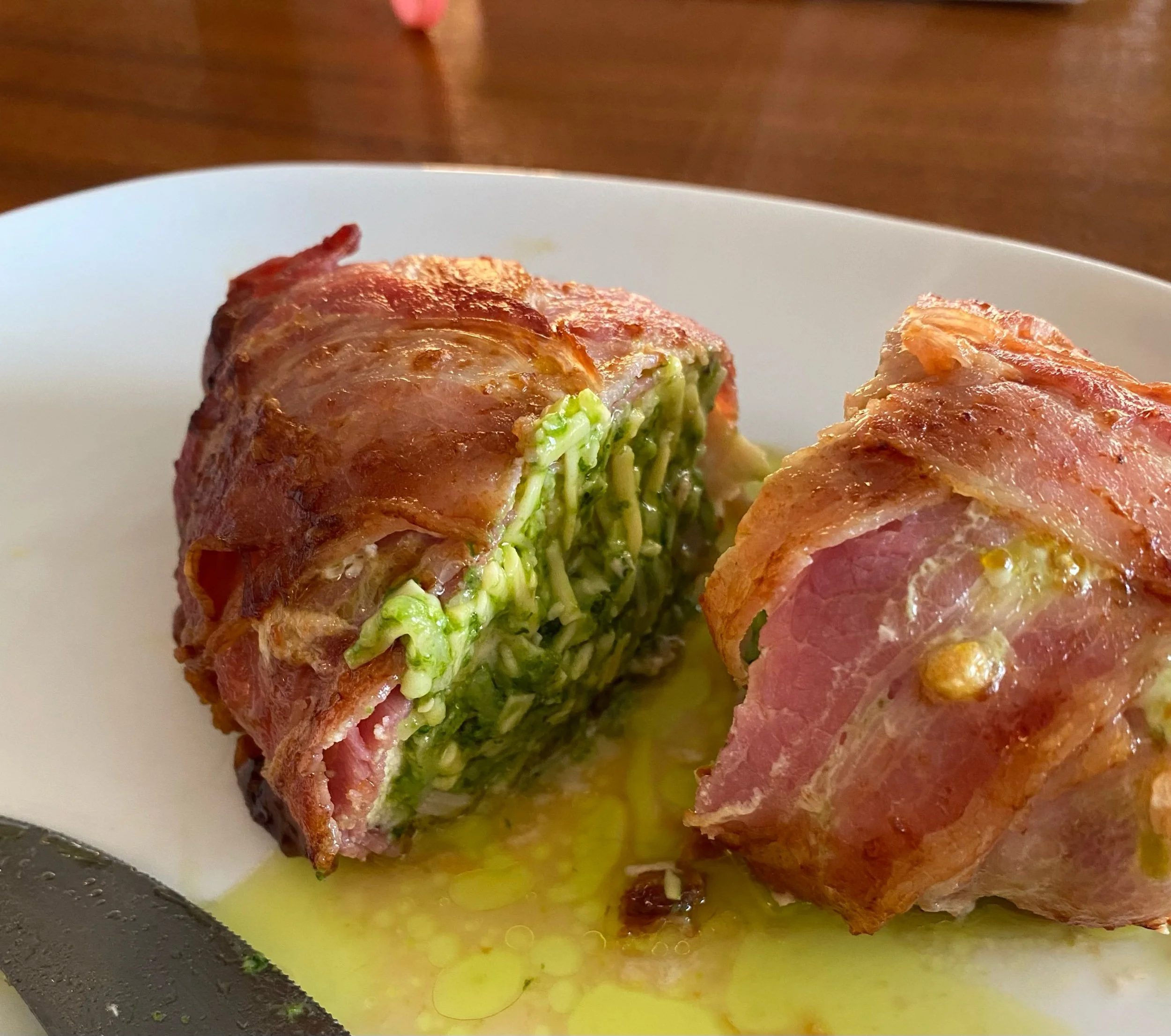 Fylt kylling og pesto