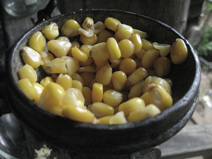 Corn in the grinder