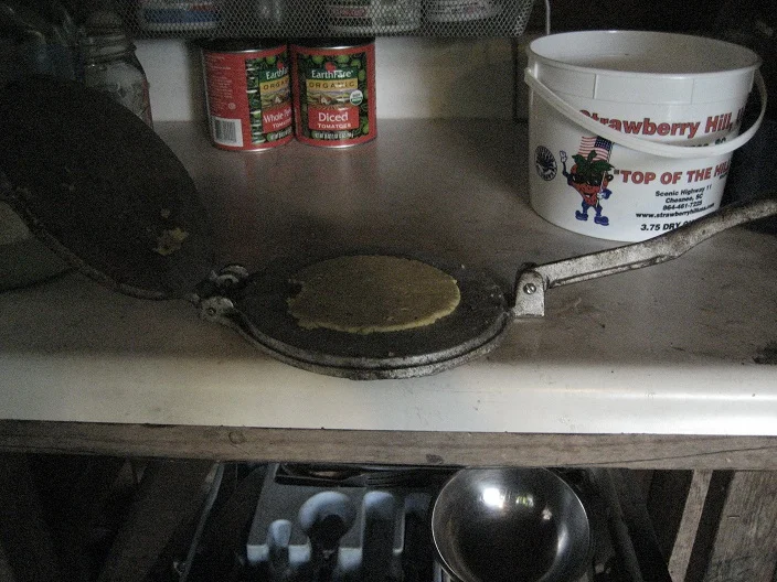 The tortillas turn out uniformly flat and round, but it's less fun than hand-patting them!