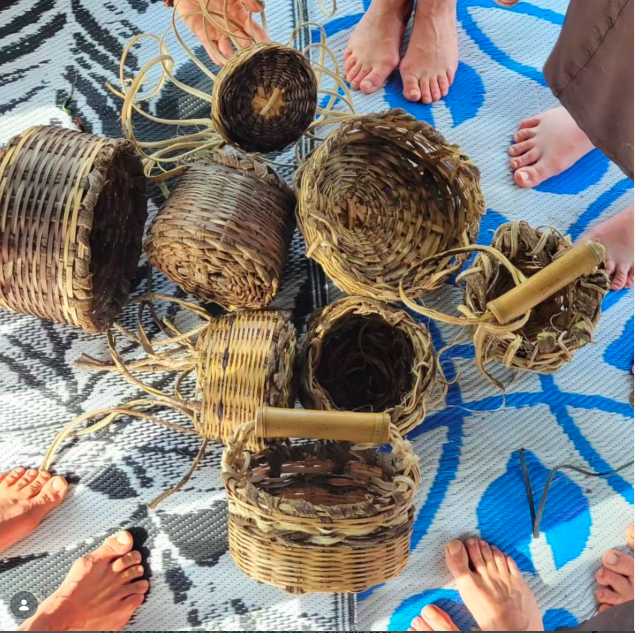 Embrace the Invasives kudzu/bamboo= “KuBoo” Basket Weaving class w/Aaron McCarty of Carolina Bamboo