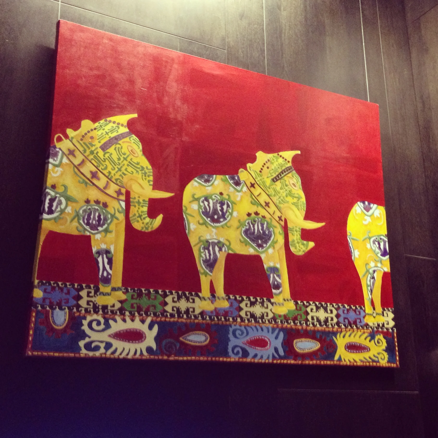 Kate Toldeo's completed artwork that was a work in progress when we visited her studio