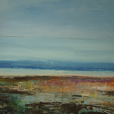Hazy Sky Dark Shoreline, Crocuses in Bloom by Andrew Field in Capsule Arts limited edition print collection