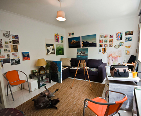Jill Thomas Whatley's studio in Dubai