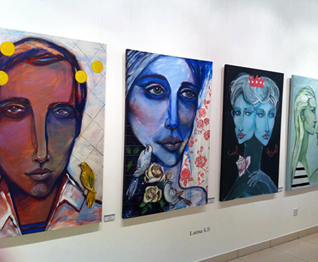 Lama Khatib's artwork exhibited at Mattar Gallery in 2013