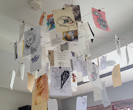 Daily drawings are a part of her studio routine