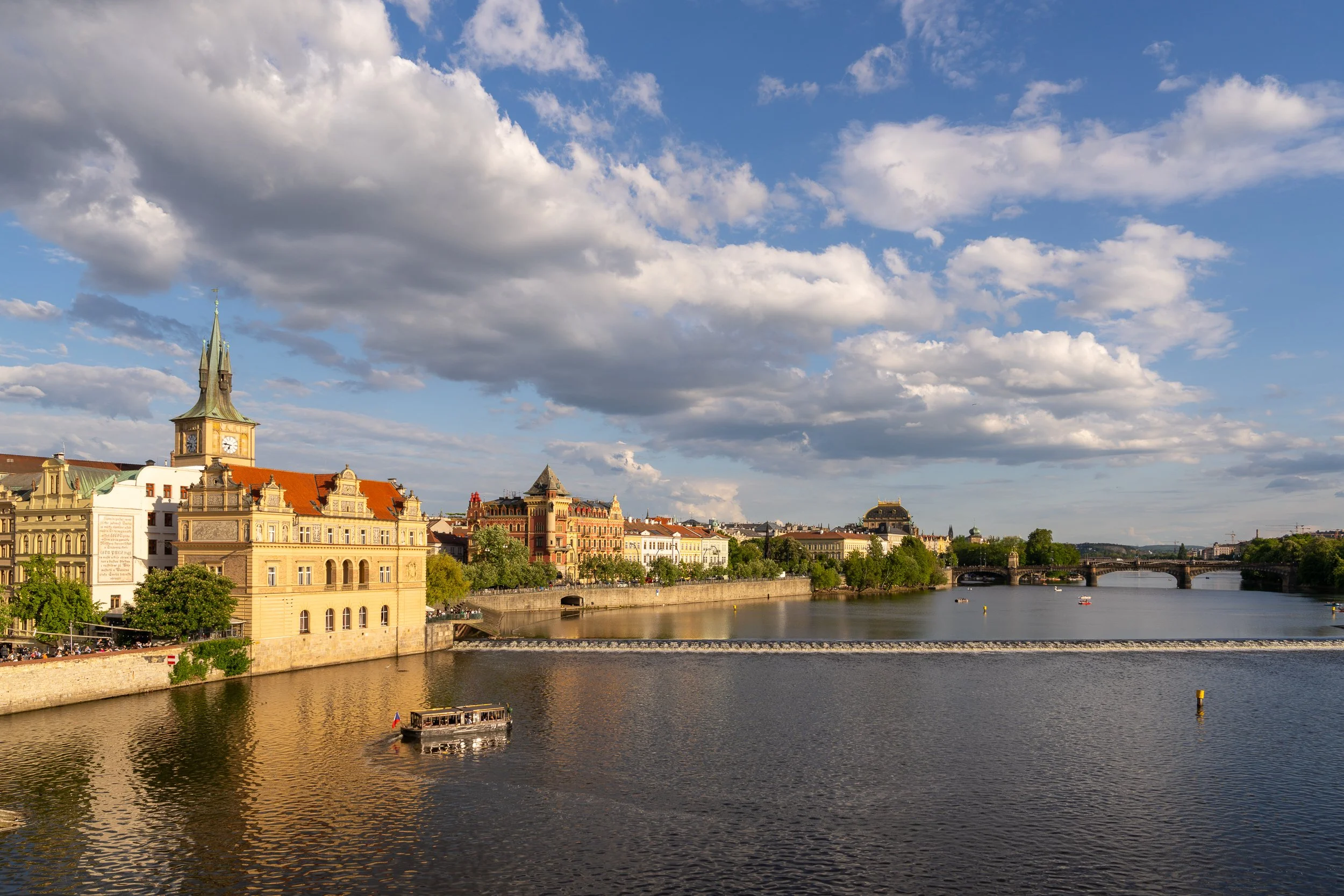 The view from the Bridge.  Prague and the next trip to celebrate my wife's birthday, visiting our son on location.