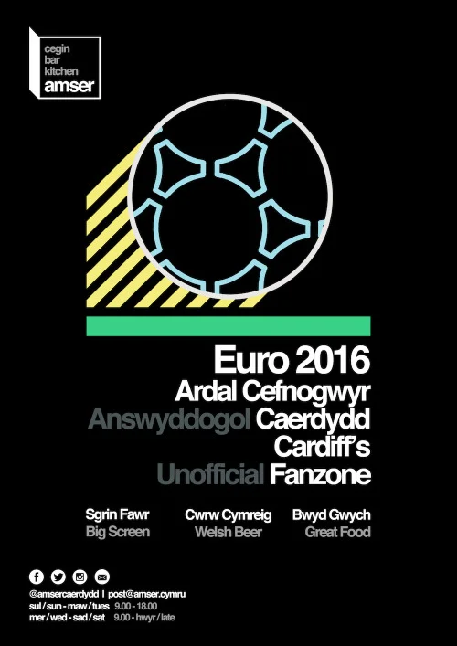 Poster Euro 2016 Yr Hen Lyfrgell, Caerdydd (2016)