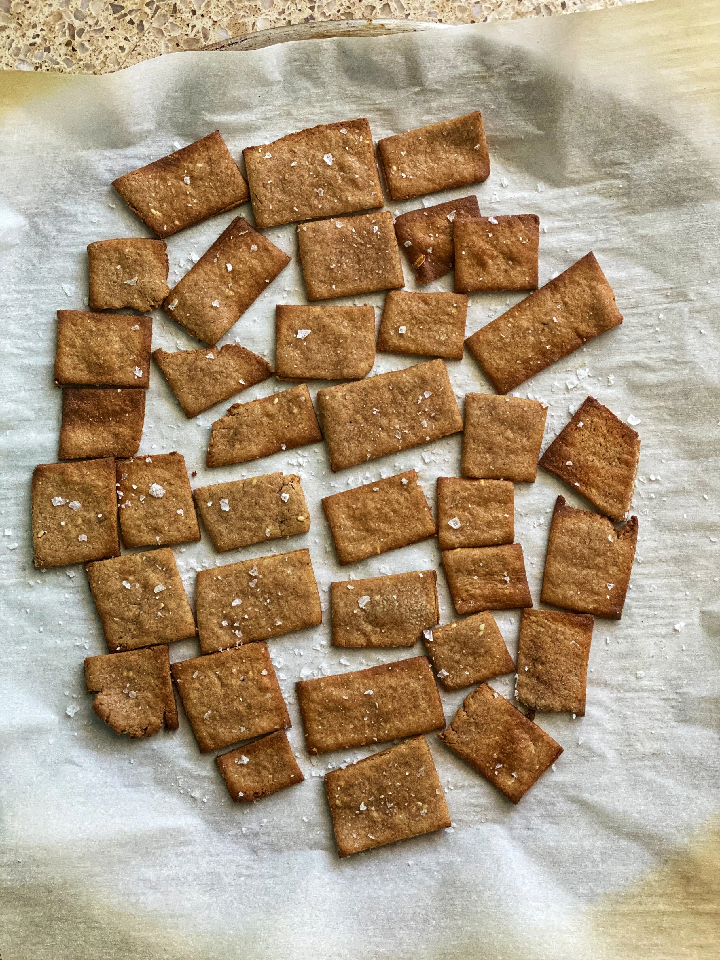Sourdough Rye Crackers