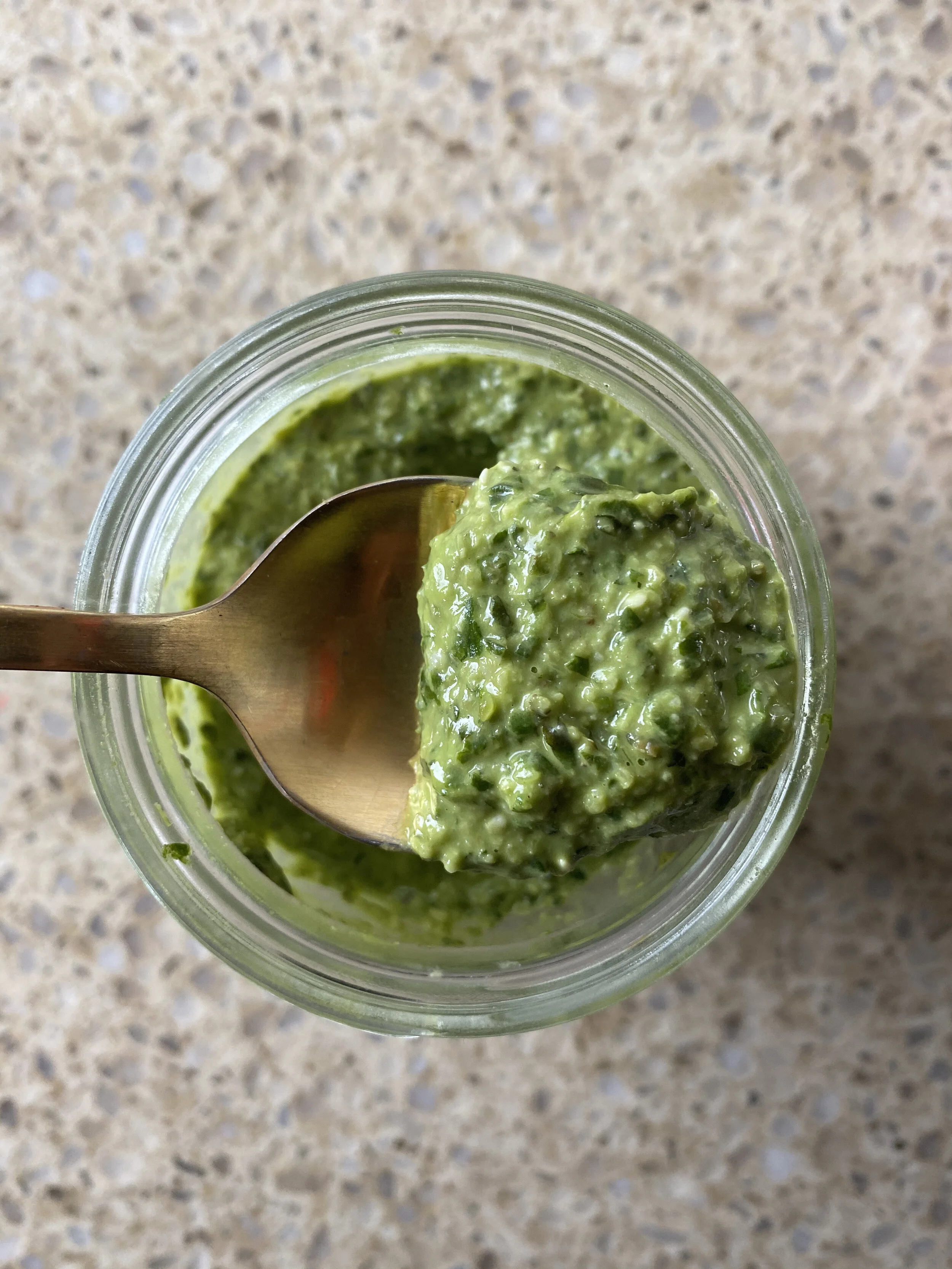 Pesto, the dairy-free kind
